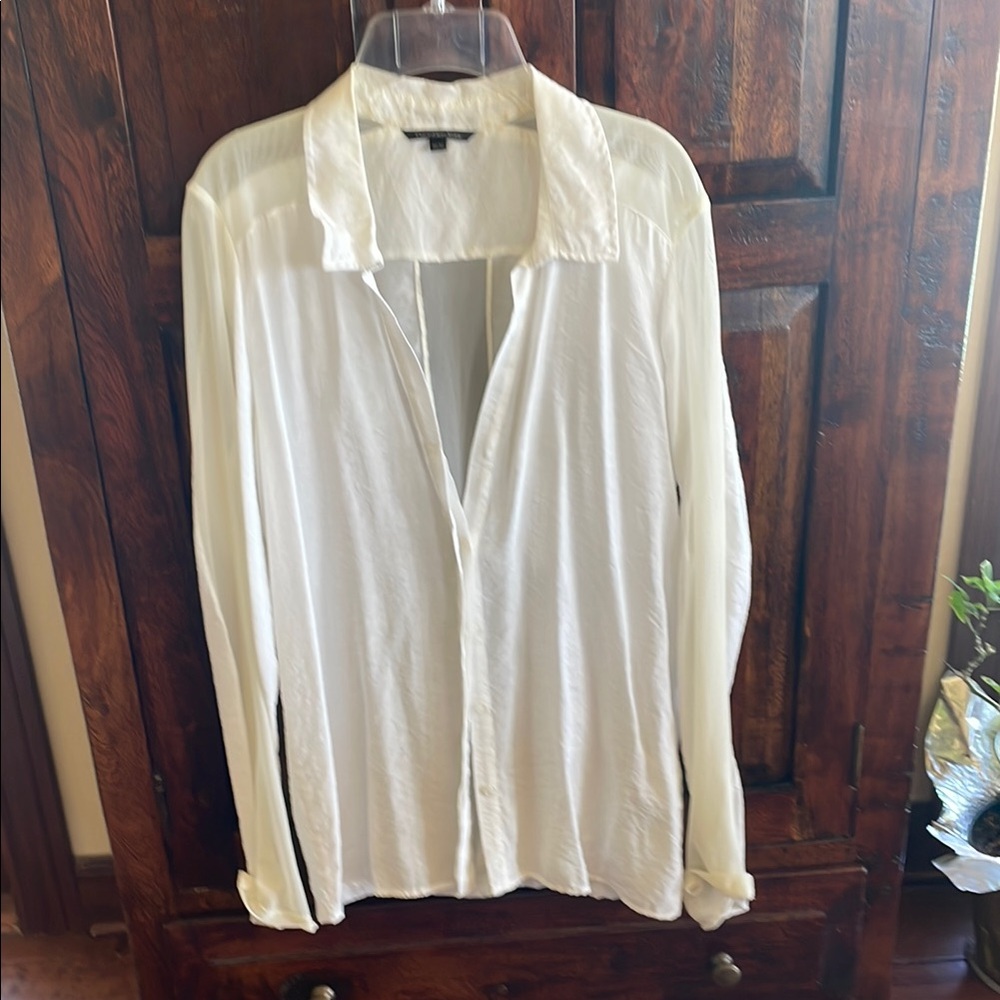 Elegant White Button-Up Blouse